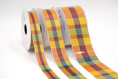 Erntegewürz Mehrfarbiges Plaid-Ribbon_AI